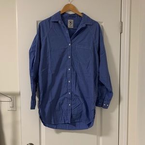 Aritzia talula oxford oversized shirt dress
